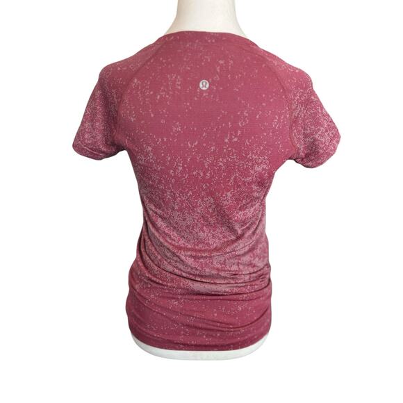 LULULEMON WOMENS SWIFTLY TECH SHORT SLEEVE SHIRT 2.0 GRADIENT MOSS ROSE SIZE 6 - Picture 2 of 12